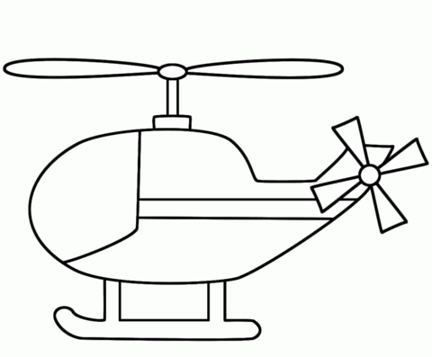 Simple helicopter coloring page free printable coloring pages