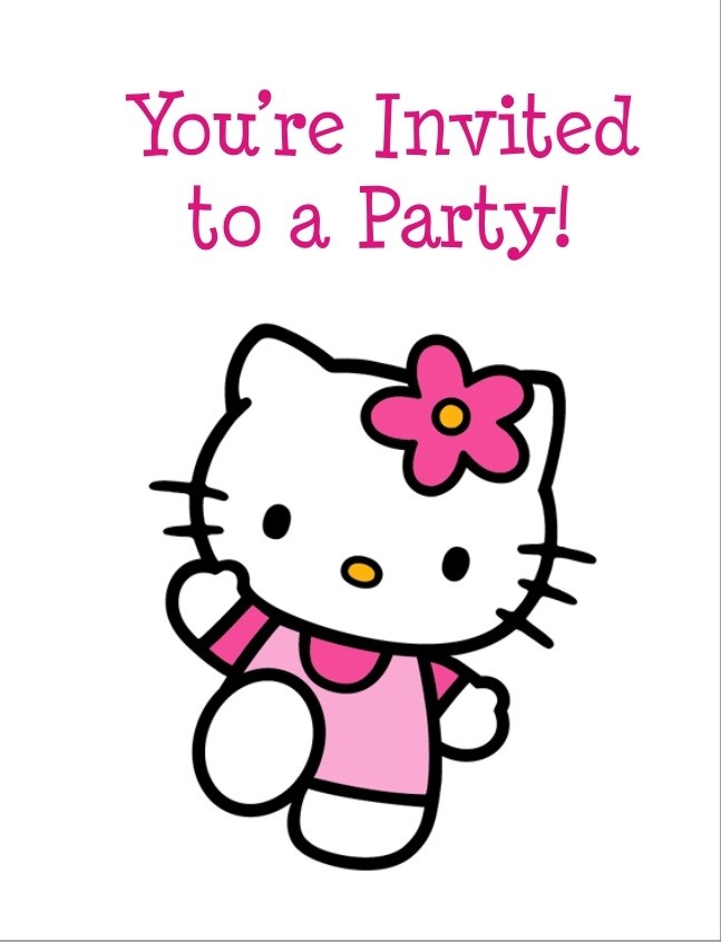 Hello kitty free printable birthday party invitation personalized party invites