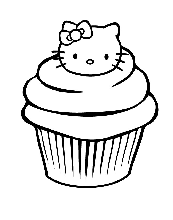 Hello kitty birthday coloring pages