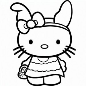 Hello kitty coloring pages printable for free download