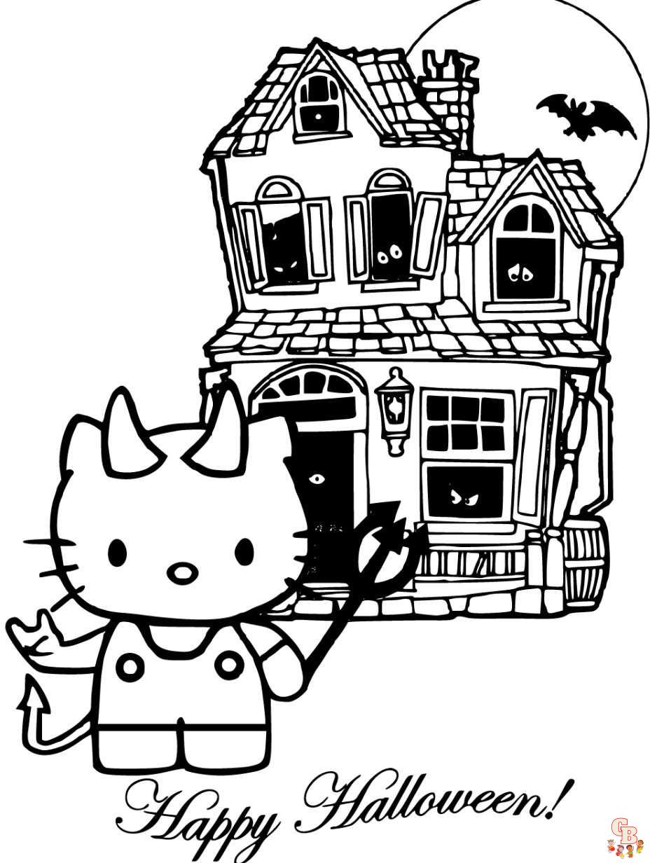 Hello kitty coloring pages