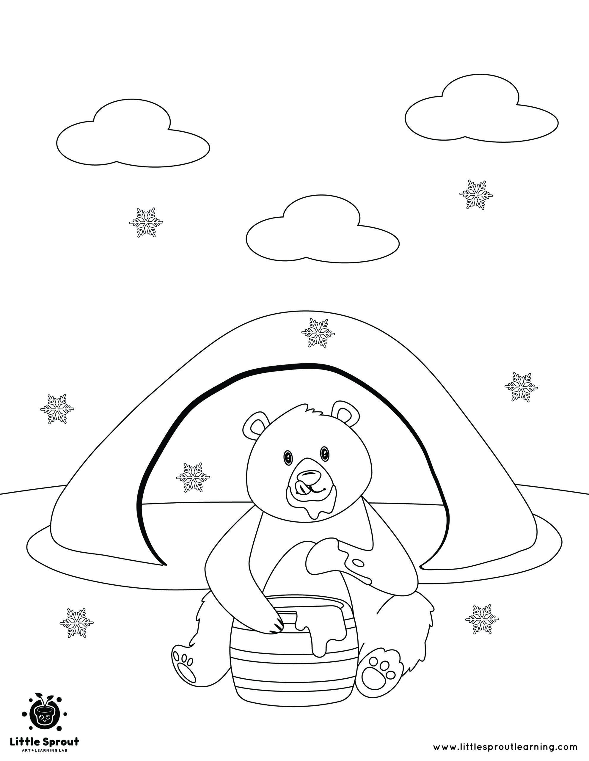 Best hibernating animal coloring pages
