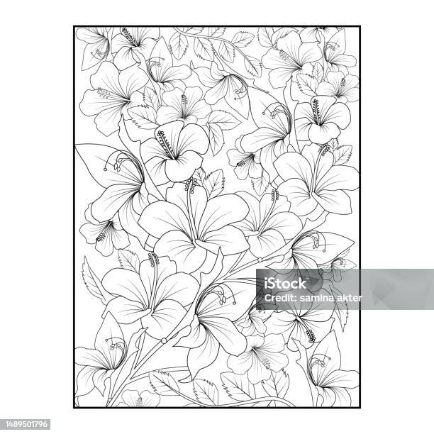 Hibiscus flower coloring pages for adusts realistic hibiscus flower coloring pages easy hibiscus flower coloring pages