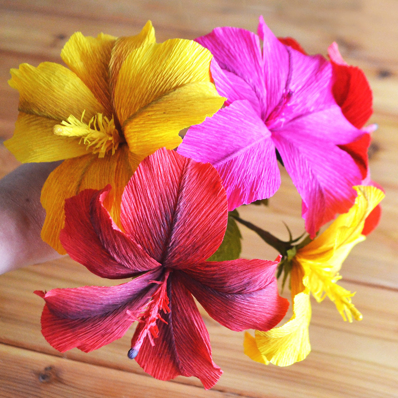Paper hibiscus template â ta muchly paper blooms