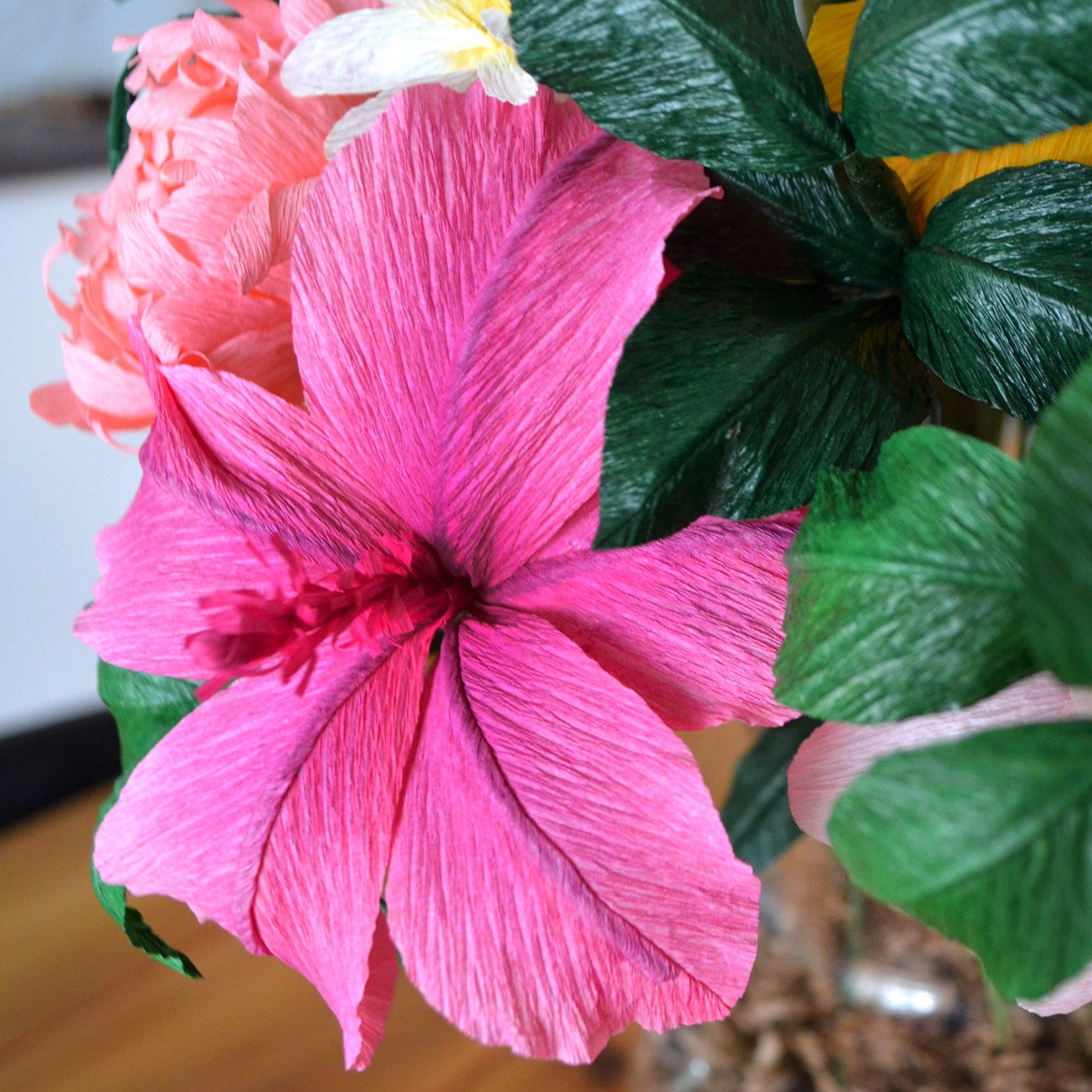 Paper hibiscus template â ta muchly paper blooms