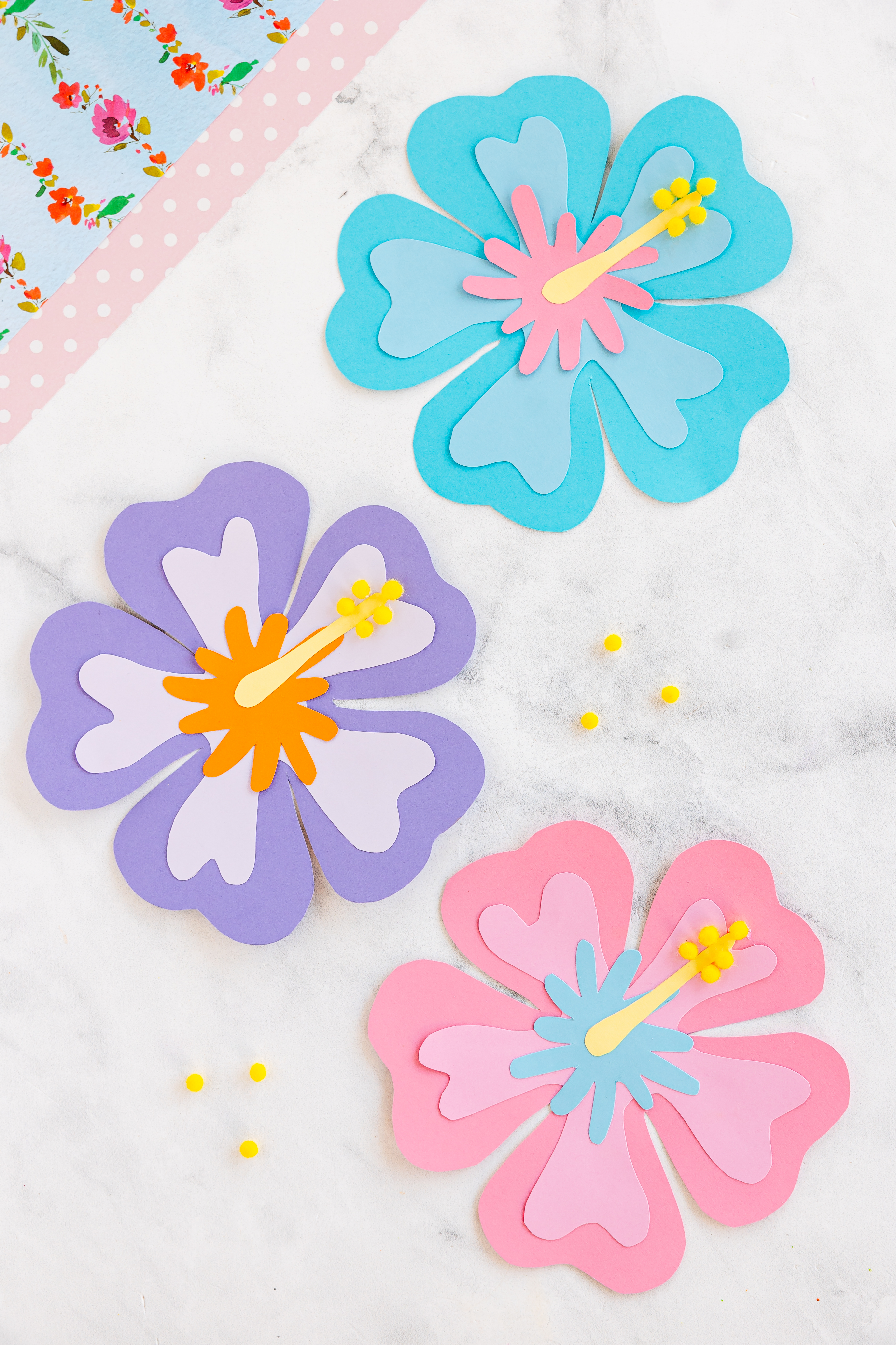 Hibiscus flower craft