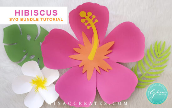 Hawaiian paper flower template svg