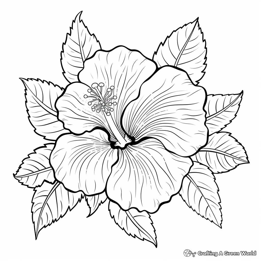 Summer flower coloring pages