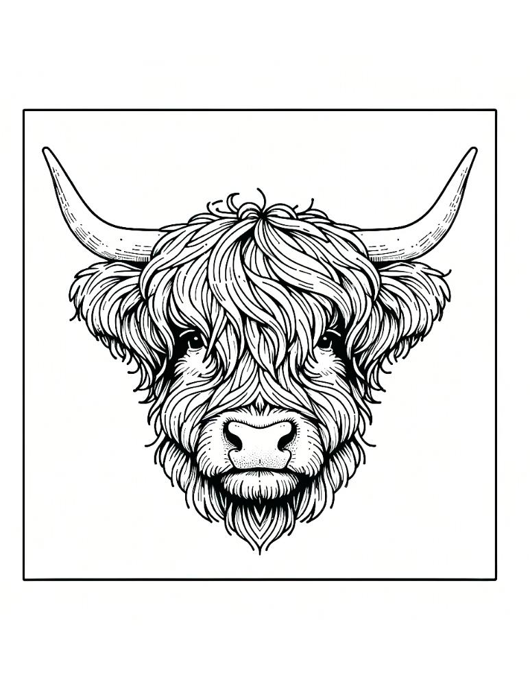 Free printable cow coloring pages