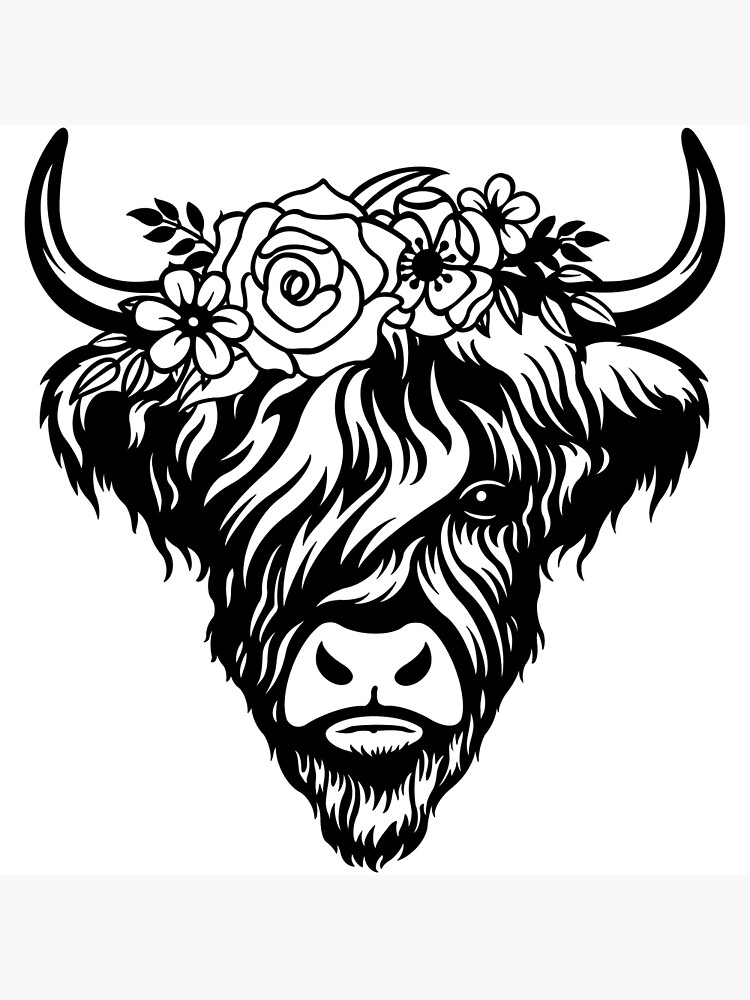 Copy of highland cow canvas print for sale by sekettewu