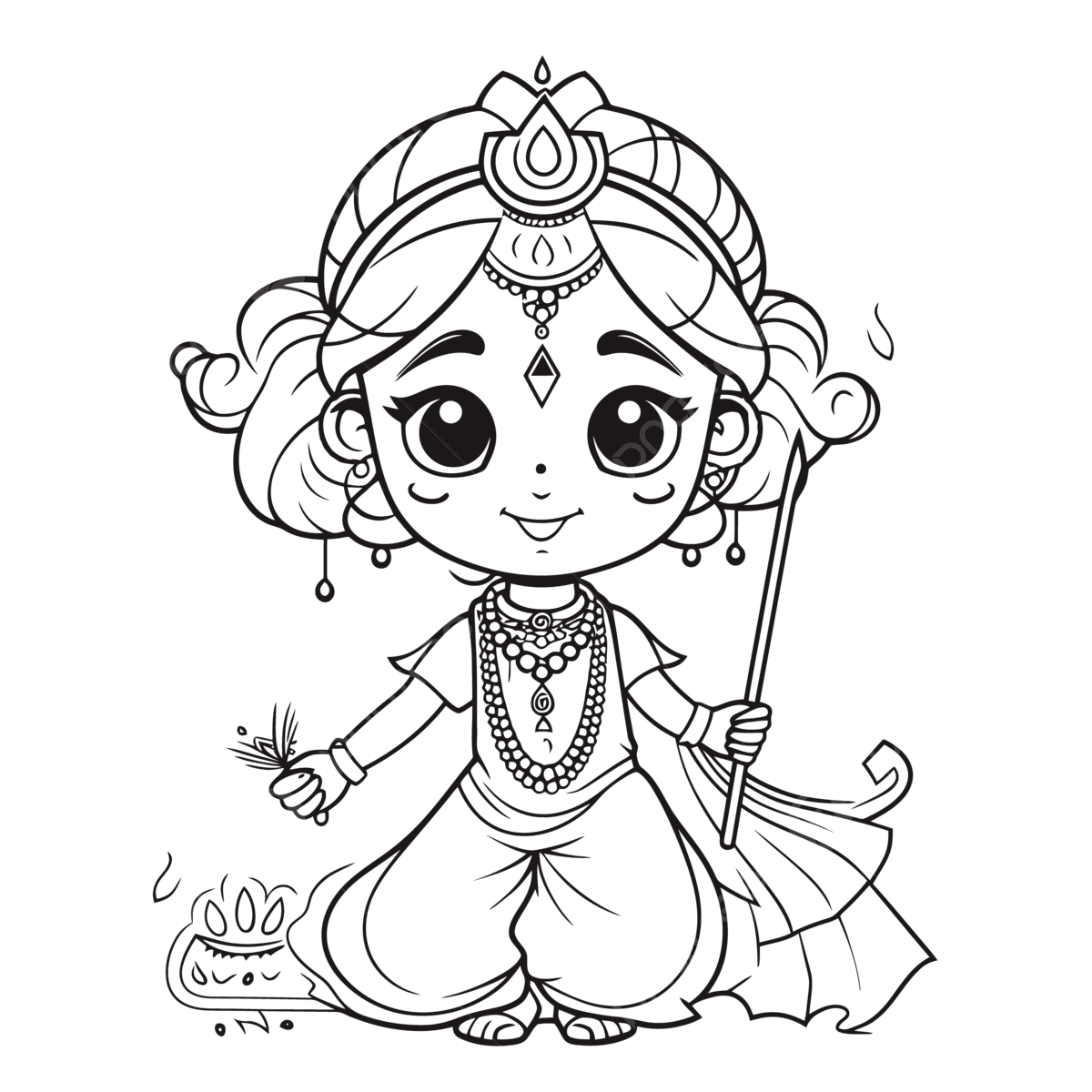 Printable hindu child coloring pages in black and white outline sketch drawing vector wing drawing ring drawing color drawing png and vector with transparent background for free download