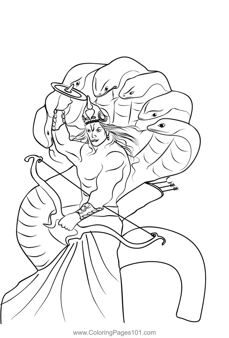 Lord vishnu coloring page coloring pages hindu gods lord vishnu
