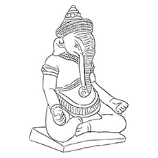 Cute lord ganesha coloring pages for your little one
