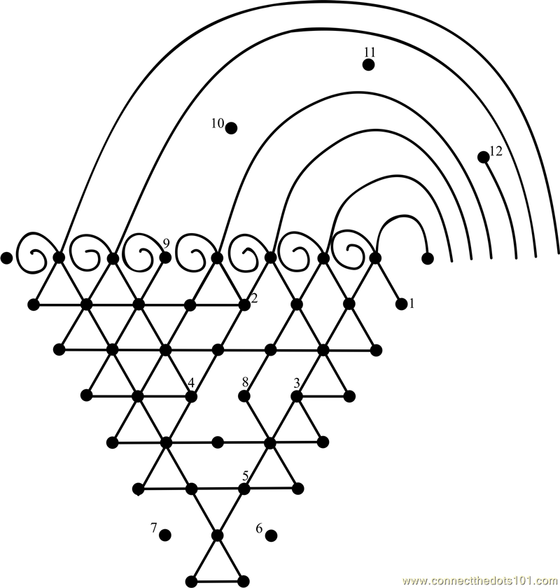 Saraswati symbol dot to dot printable worksheet