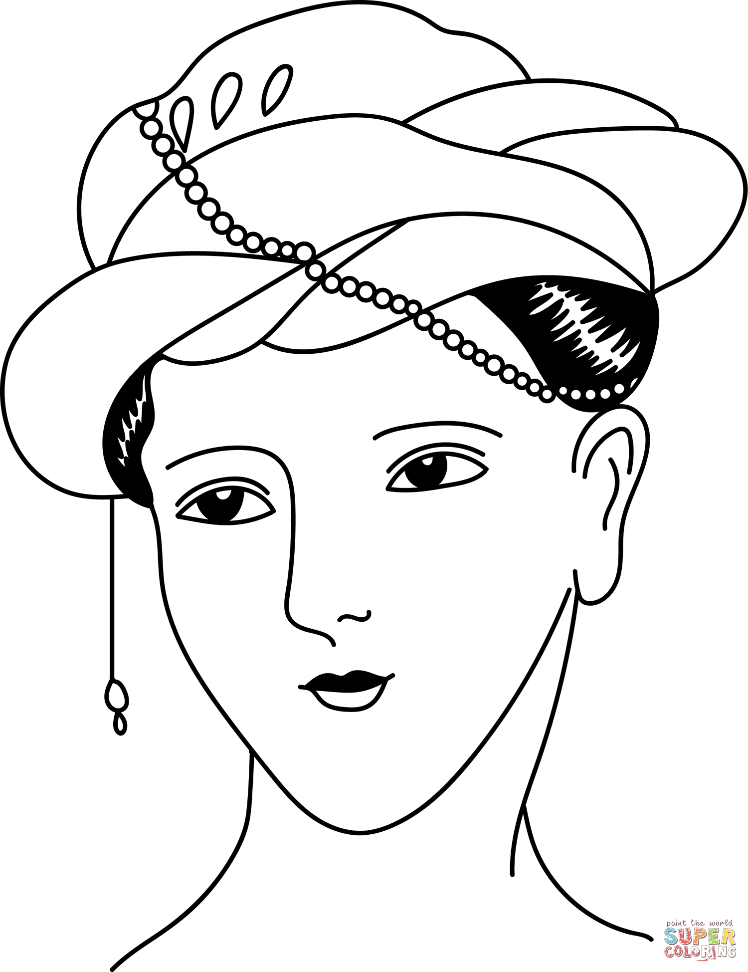 Hindu red hat adorned with a yellow chaplet prettily draped coloring page free printable coloring pages