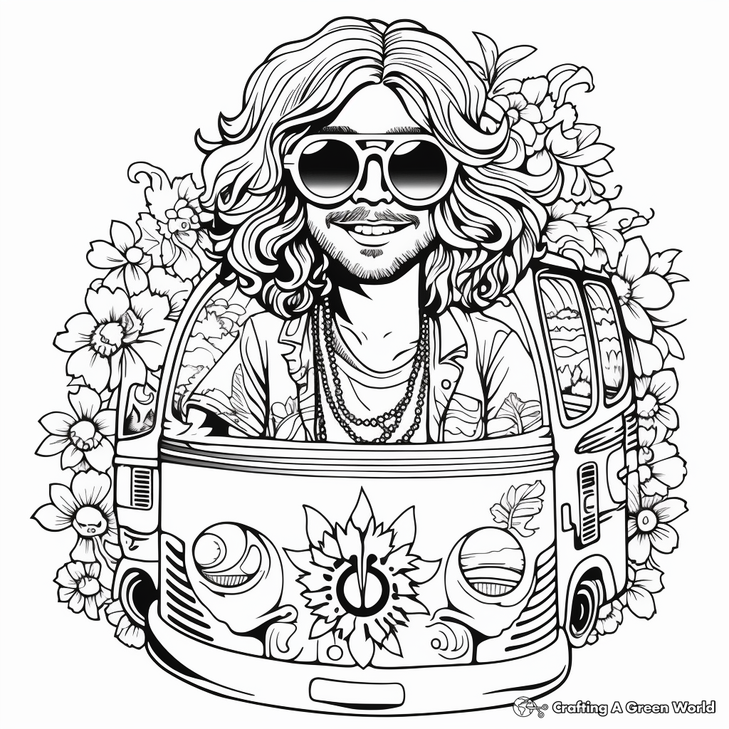 Tie dye coloring pages