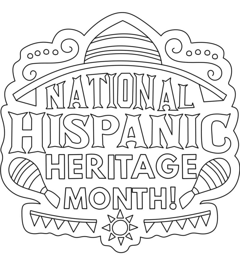 Hispanic heritage month coloring pages