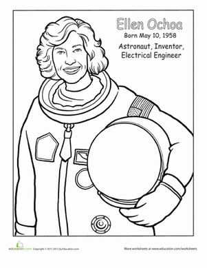 Ellen ochoa worksheet education famous hispanic americans hispanic heritage month hispanic heritage month crafts