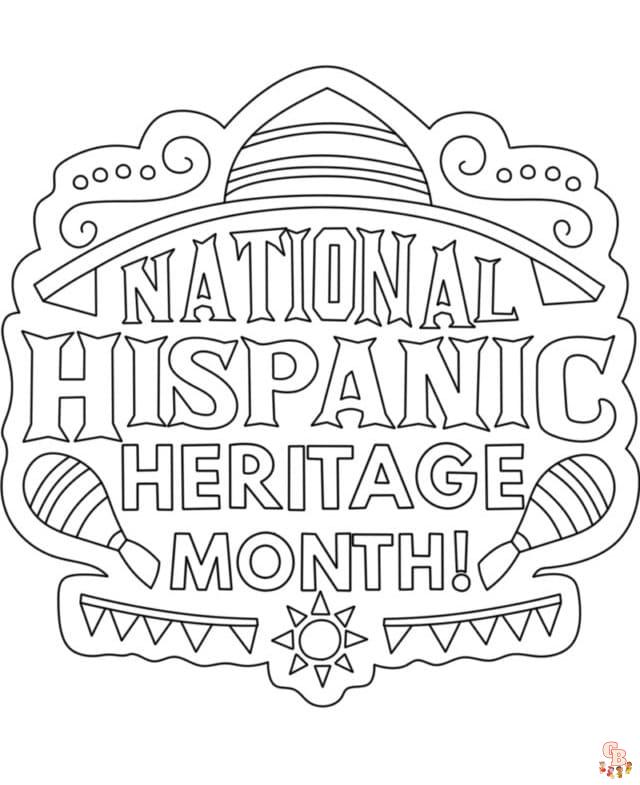 Printable hispanic heritage month coloring pages free