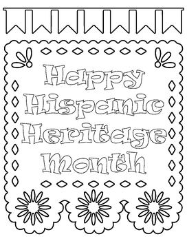 Mexican fiesta hispanic heritage month cinco de mayo coloring pages