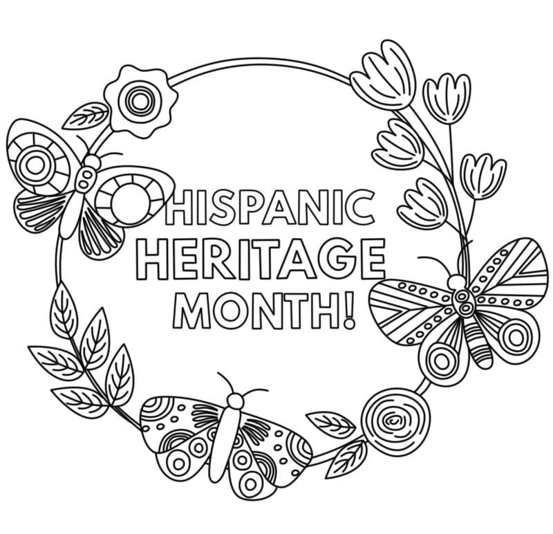 National hispanic american heritage month coloring page