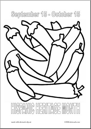 Coloring page hispanic heritage