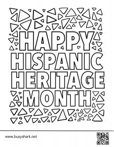 Hispanic heritage month coloring page