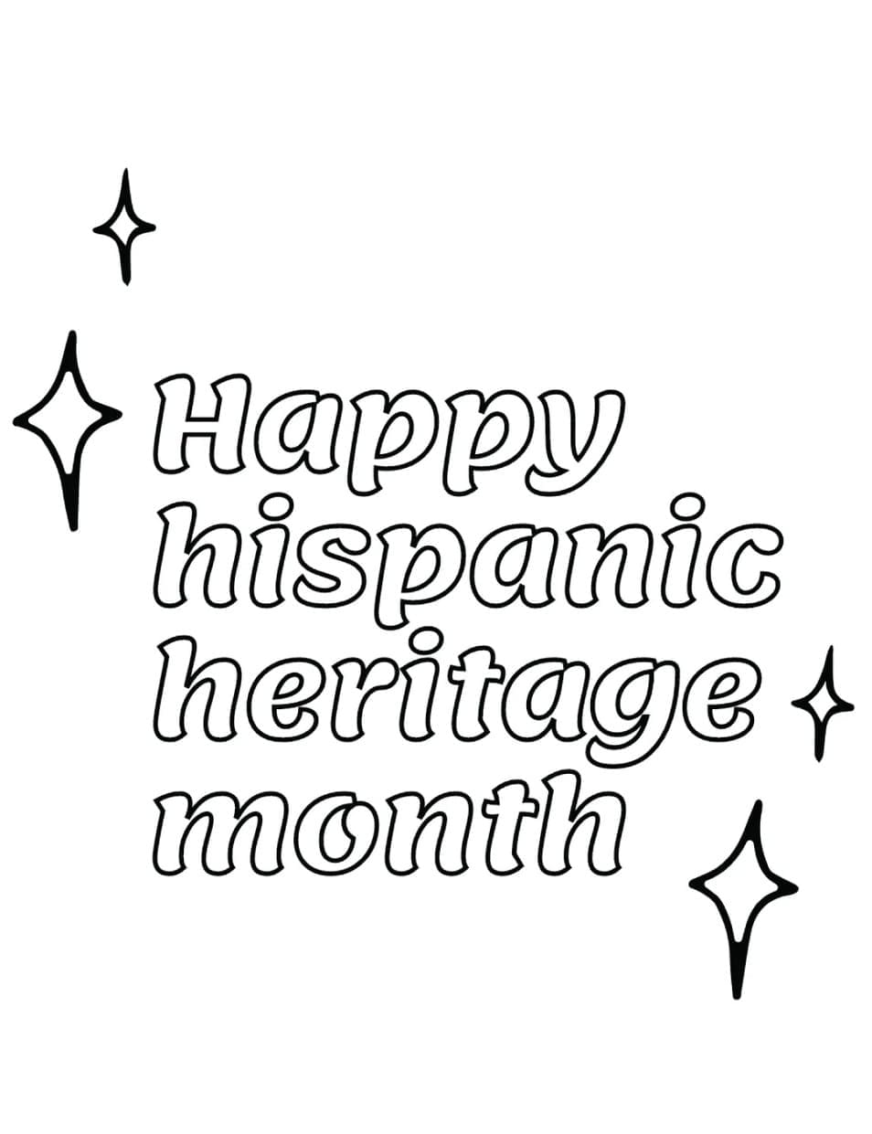 Hispanic heritage month for kids coloring page