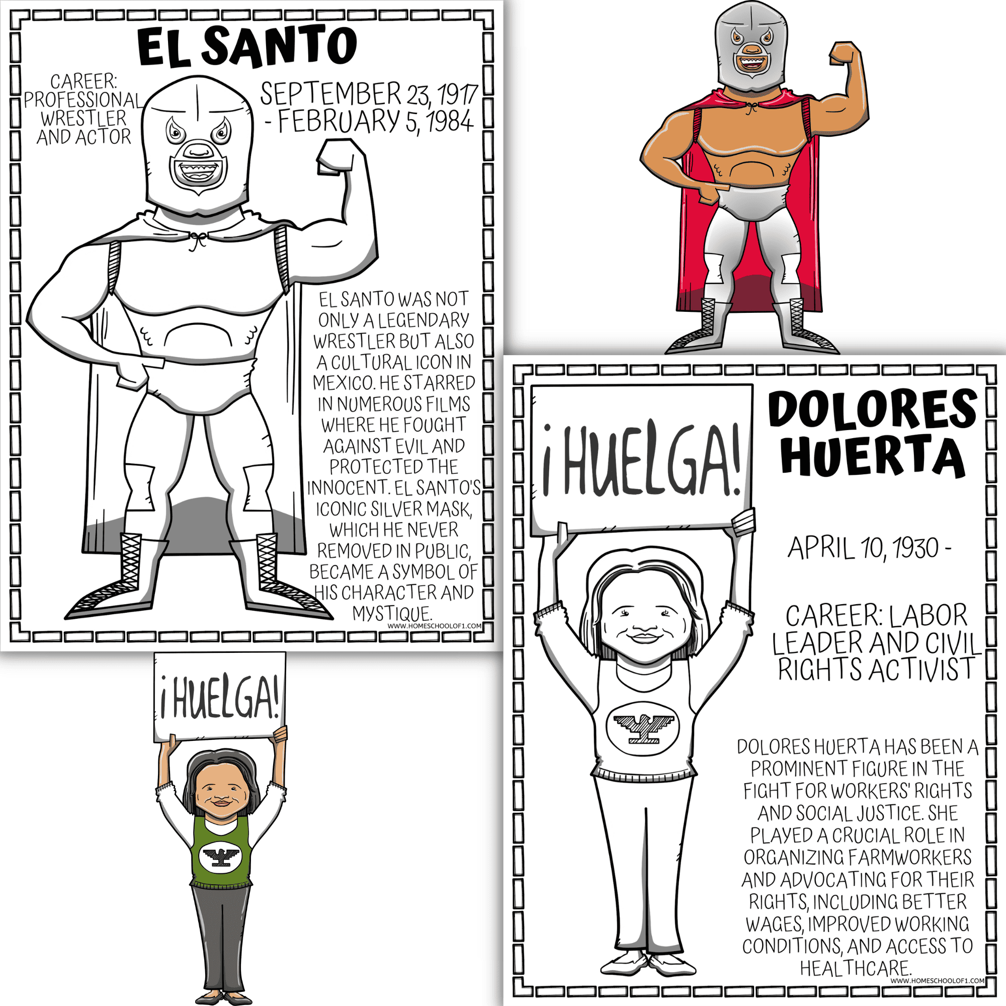Hispanic heritage month coloring pages