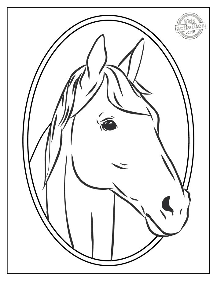 Realistic free printable horse coloring pages horse coloring pages horse template coloring pages