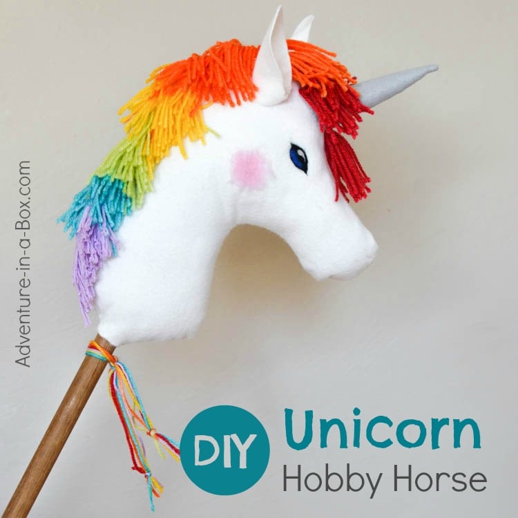 Free printable unicorn hobby horse pattern adventure in a box