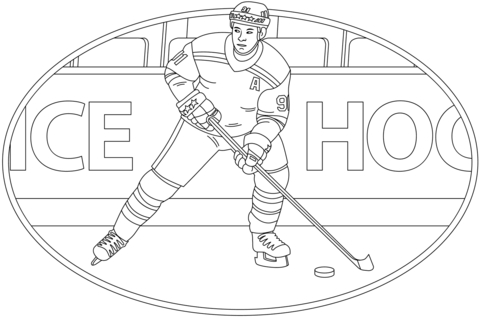 Hockey coloring page free printable coloring pages