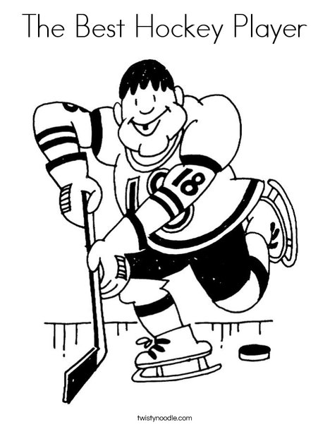 The best hockey player coloring page
