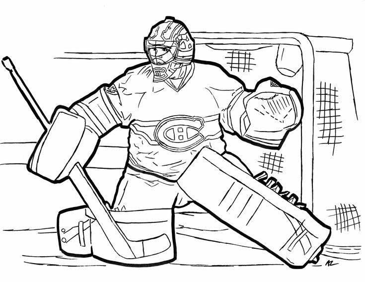 Free hockey coloring pages pdf