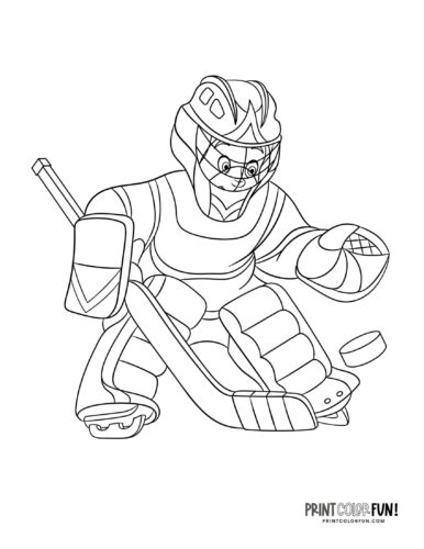 Hockey coloring pages clipart at