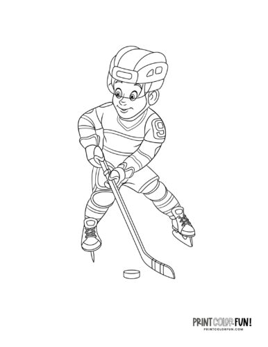 Hockey coloring pages clipart at