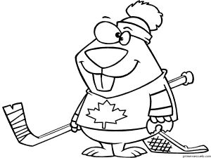 Ice hockey coloring pages