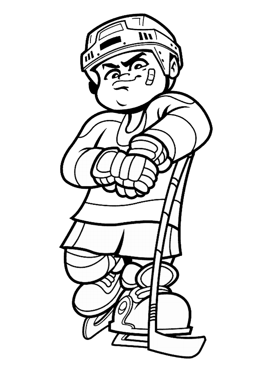 Hockey coloring pages â birthday printable