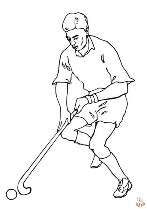 Enjoy the game with hockey coloring pages