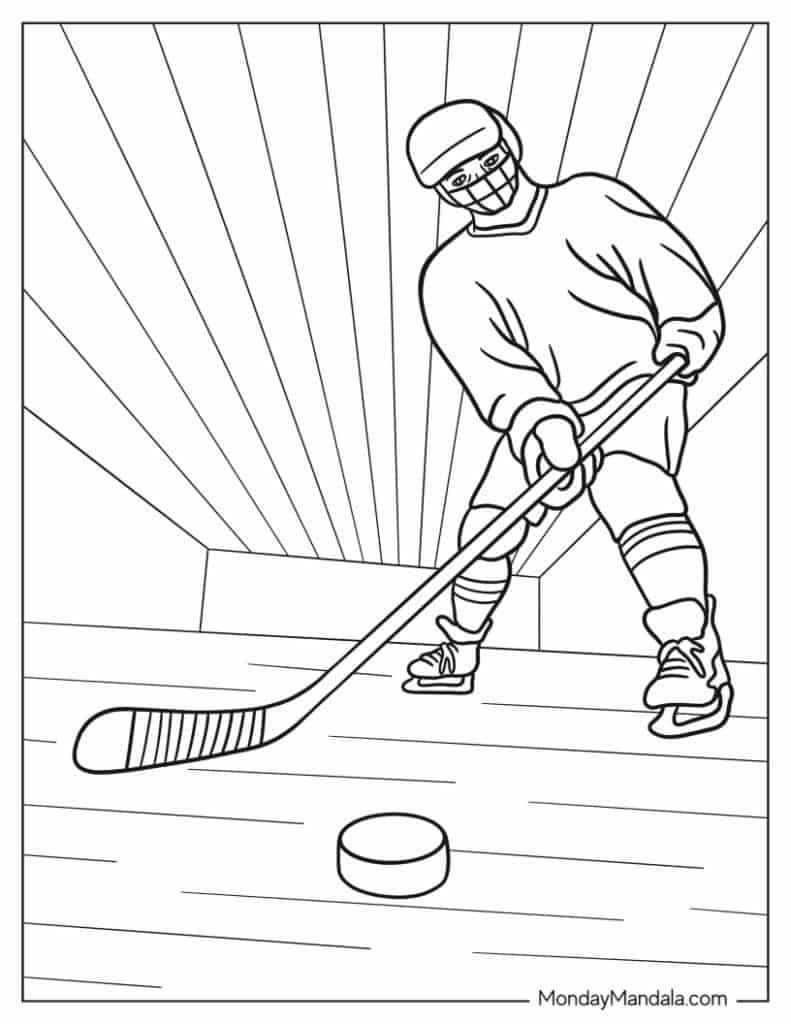 Hockey nhl coloring pages free pdf printables