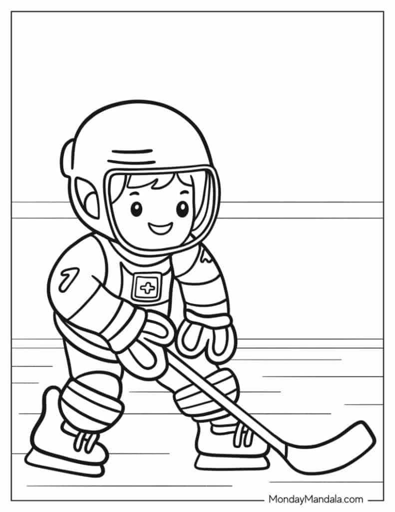 Hockey nhl coloring pages free pdf printables