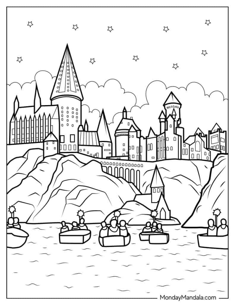 Harry potter coloring pages free pdf printables