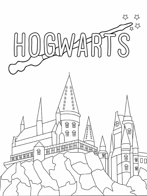 Hogwarts school castle fãrbung seite