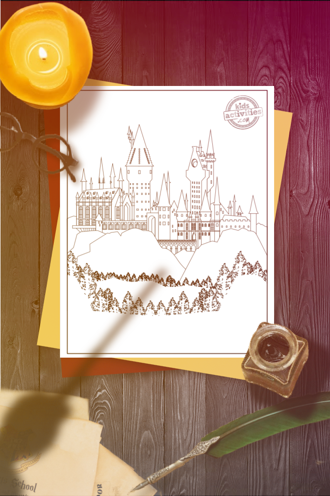 Harry potter hogwarts coloring page free printables kids activities blog