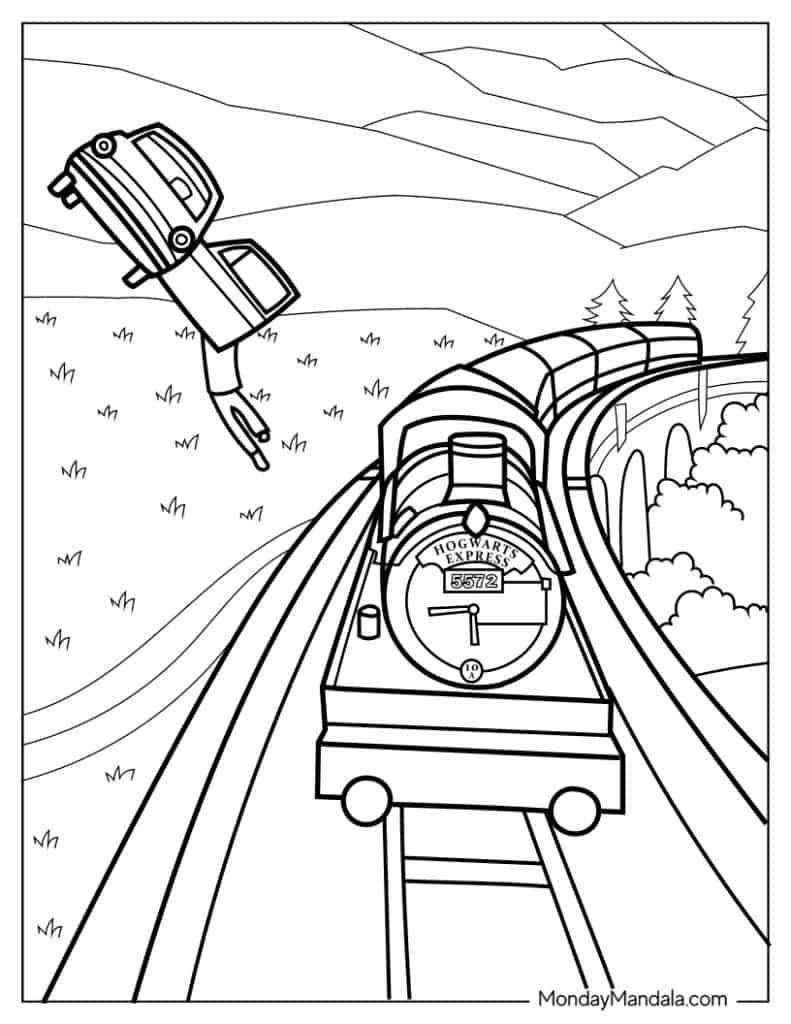 Harry potter coloring pages free pdf printables