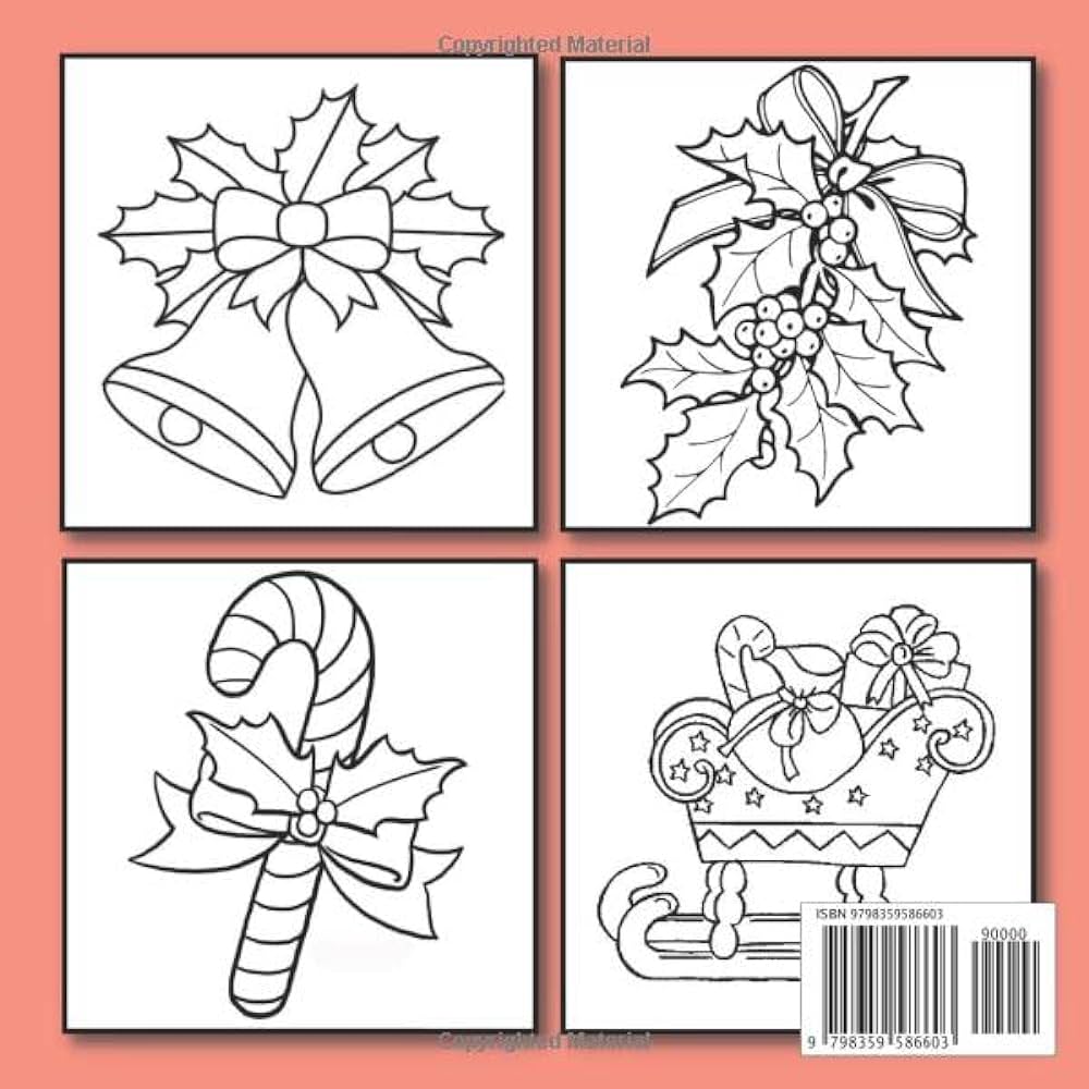 Christmas bold and easy large print coloring book easy bold design holiday coloring book for women men kids and seniors featuring santa claus christmas gifts stockings and more s apurva r