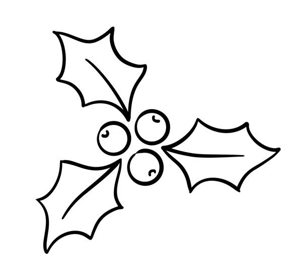 Thousand christmas leaves outline royalty