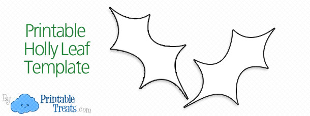 Holly leaf template free printable