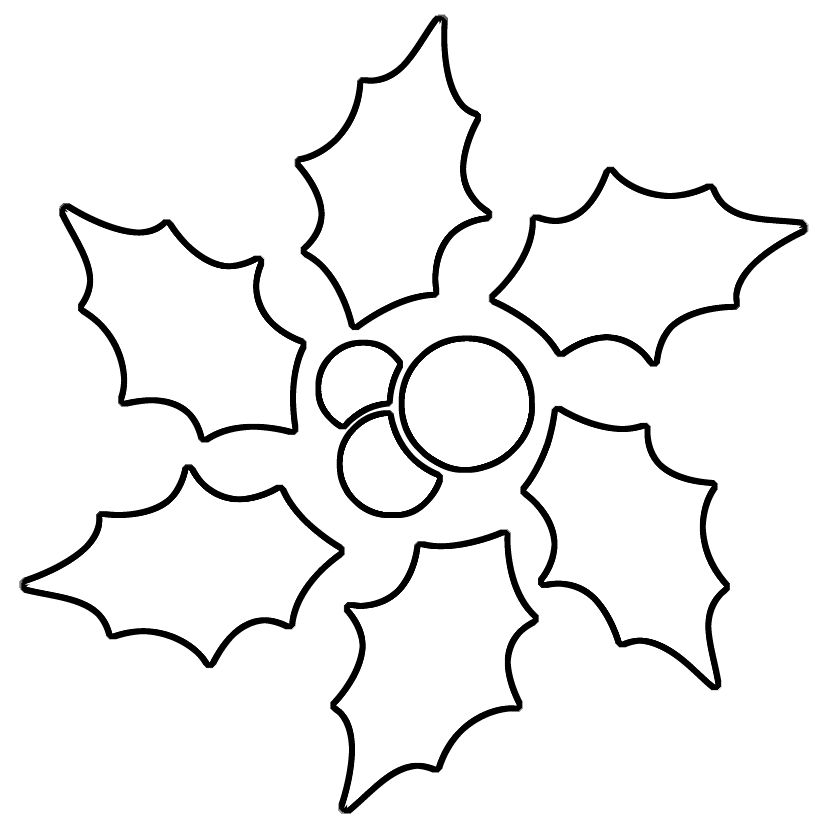 Holly leaf template