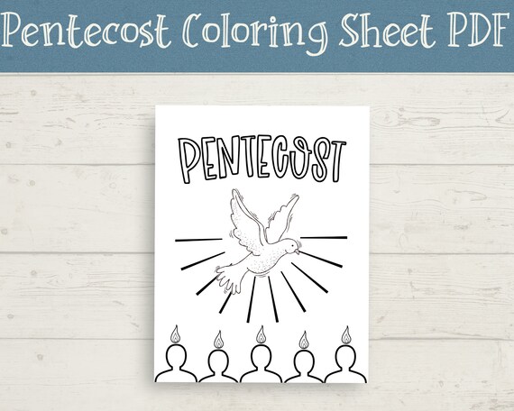 Pentecost sunday school coloring page liturgical calendar catholic homeschool book jesus loves me holy spirit dove bible coloring sheet